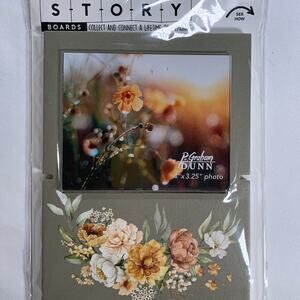 P Graham Dunn Story Board Linkable Stand-Up Photo Frame Sage Green/Floral New